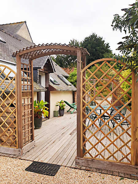 Terrasse location gîte Lannion